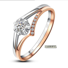 Forme a joyería del anillo de diamante sintético del diseño único especial